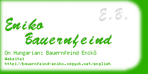 eniko bauernfeind business card